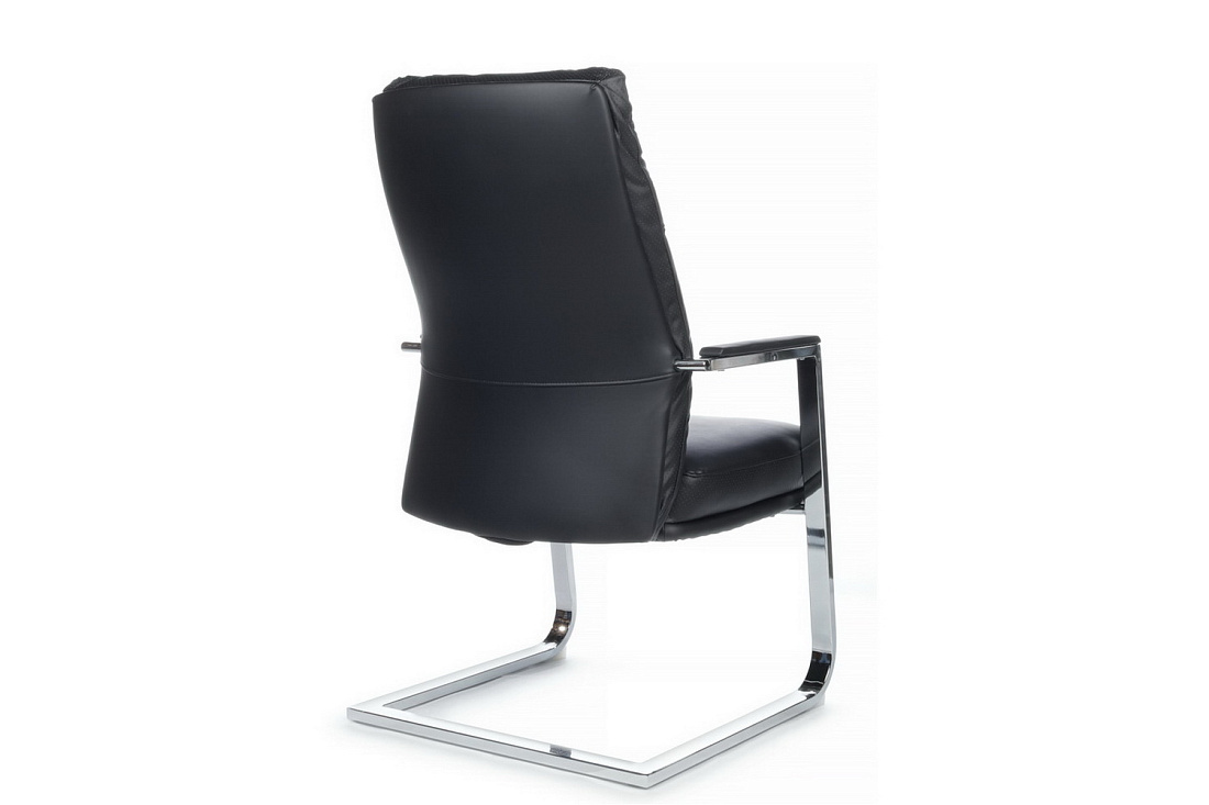 конференц-кресло rv chair leon-sf d916 чёрная экокожа фото