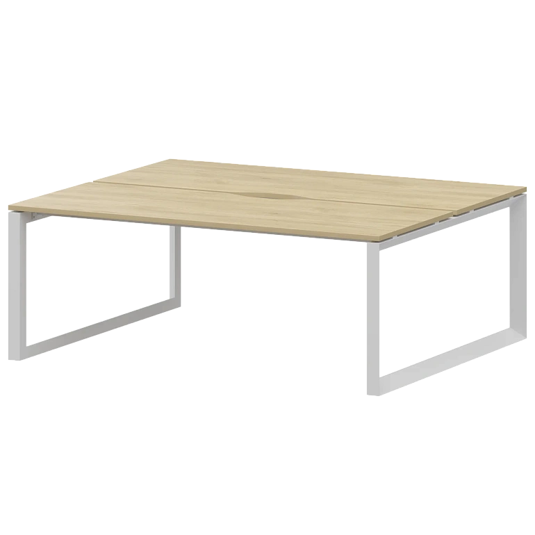 бенч двойной на 2 рабочих места на металлокаркасе protech нтмп.о.б2-200 баттл рок/белый фото