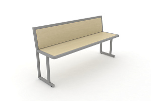 Скамья учебная трёхместная DESK DK-1500L Клён / Серый металл фото