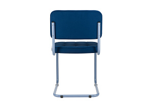 Конференц-кресло ECO-CHAIR COLOMBO Comfort CLM-05 Синий велюр / Синий пудровый металл фото