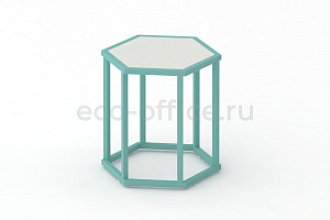 Стол журнальный HEX-450 ColorPastel Сатин / Светло-зелёный (RAL 6027) фото