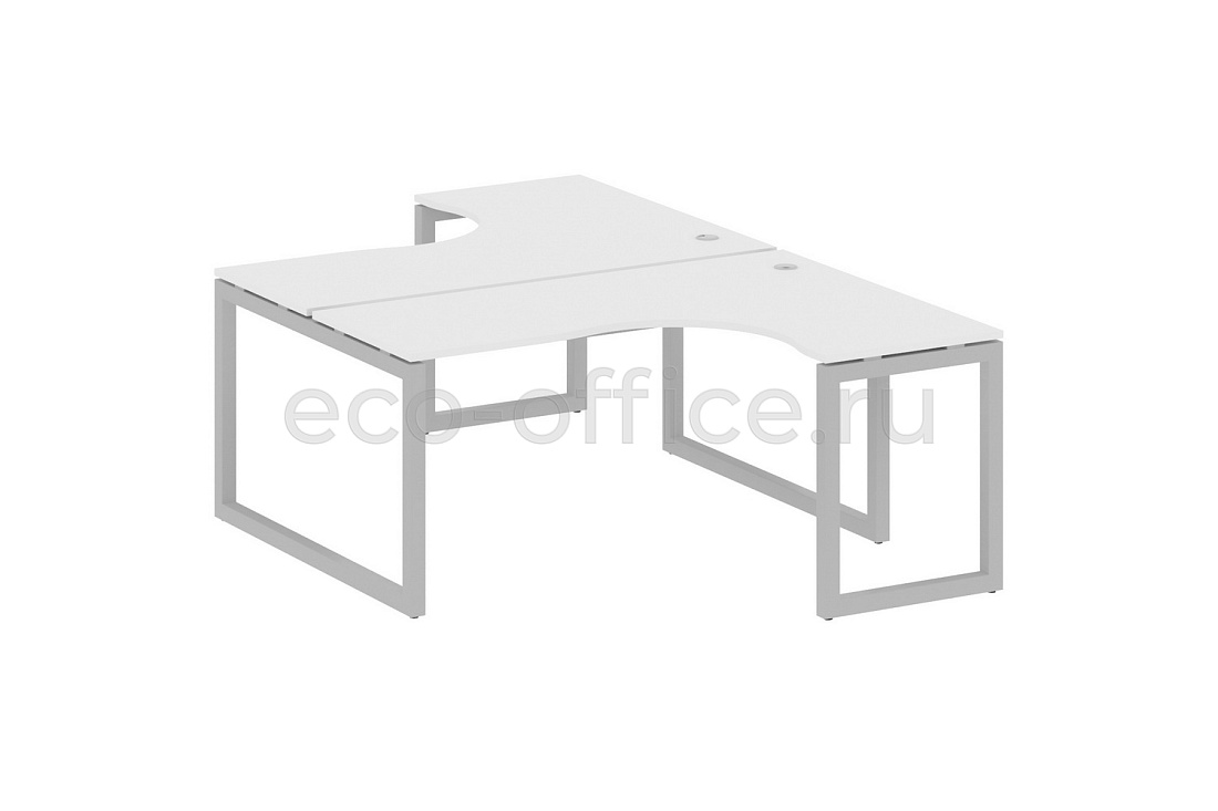 Рабочая станция криволинейная METAL SYSTEM QUATTRO 5x5 50БО.РАС-СА-2.4 Белый / Серый металл  стоимость