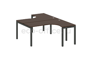 Рабочая станция криволинейная METAL SYSTEM QUATTRO 5x5 50БП.РАС-СА-2.4 Венге Цаво / Антрацит металл фото