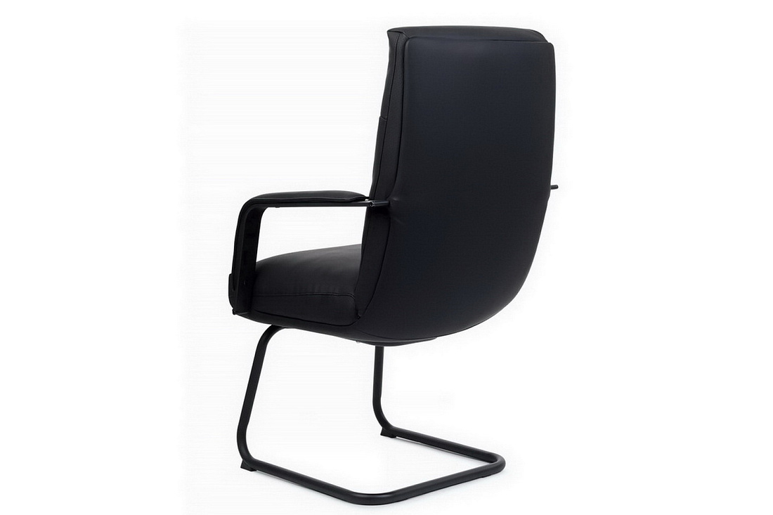 конференц-кресло rv chair otto cv-p001bs чёрная экокожа фото