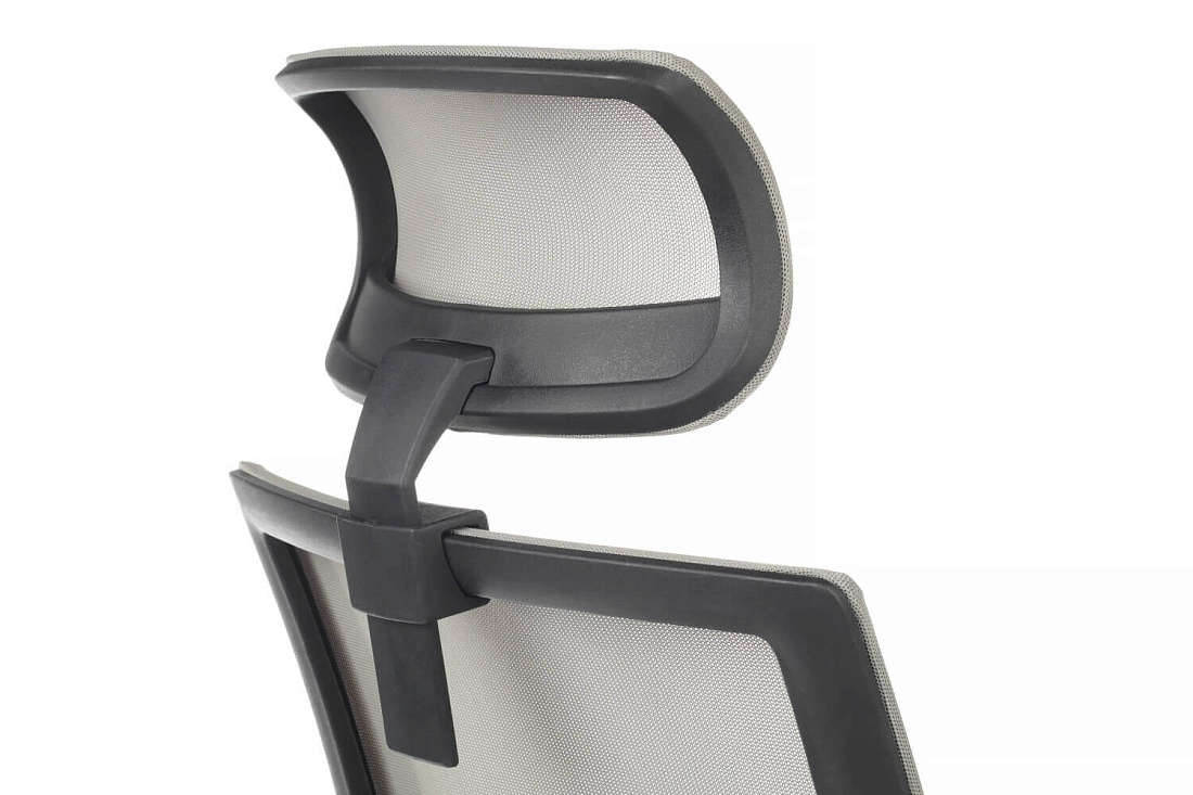 кресло rv chair mint 1029hb серая сетка / чёрная ткань фото