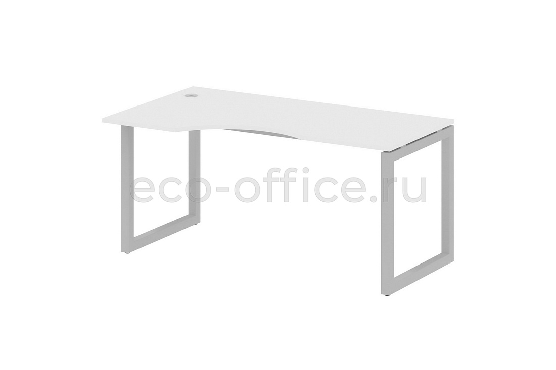 Стол криволинейный левый METAL SYSTEM QUATTRO 5x5 50БО.СА-1 Л Белый / Серый металл  стоимость