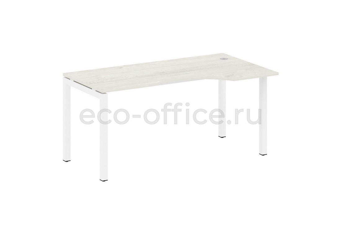 Стол криволинейный правый METAL SYSTEM QUATTRO 5x5 50БП.СА-1 Пр Дуб Наварра / Белый металл купить в Москве