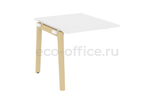 Проходной наборный элемент переговорного стола ONIX WOOD OW.NPRG-0 Белый Бриллиант / Дуб Светлый фото