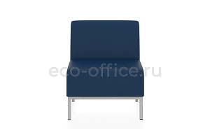 Прямой одноместный модуль КОМПАКТ экокожа Euroline 903 Бриллиантово-синий фото