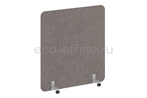 Перегородка на металлических опорах, на роликах R-LINE SOFT AP.R-136-150 Рогожка Romeo 01 / Серый металл фото