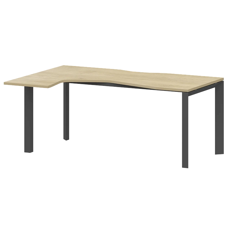 стол эргономичный левый на металлокаркасе protech нтмп.п-060.лв баттл рок/антрацит фото