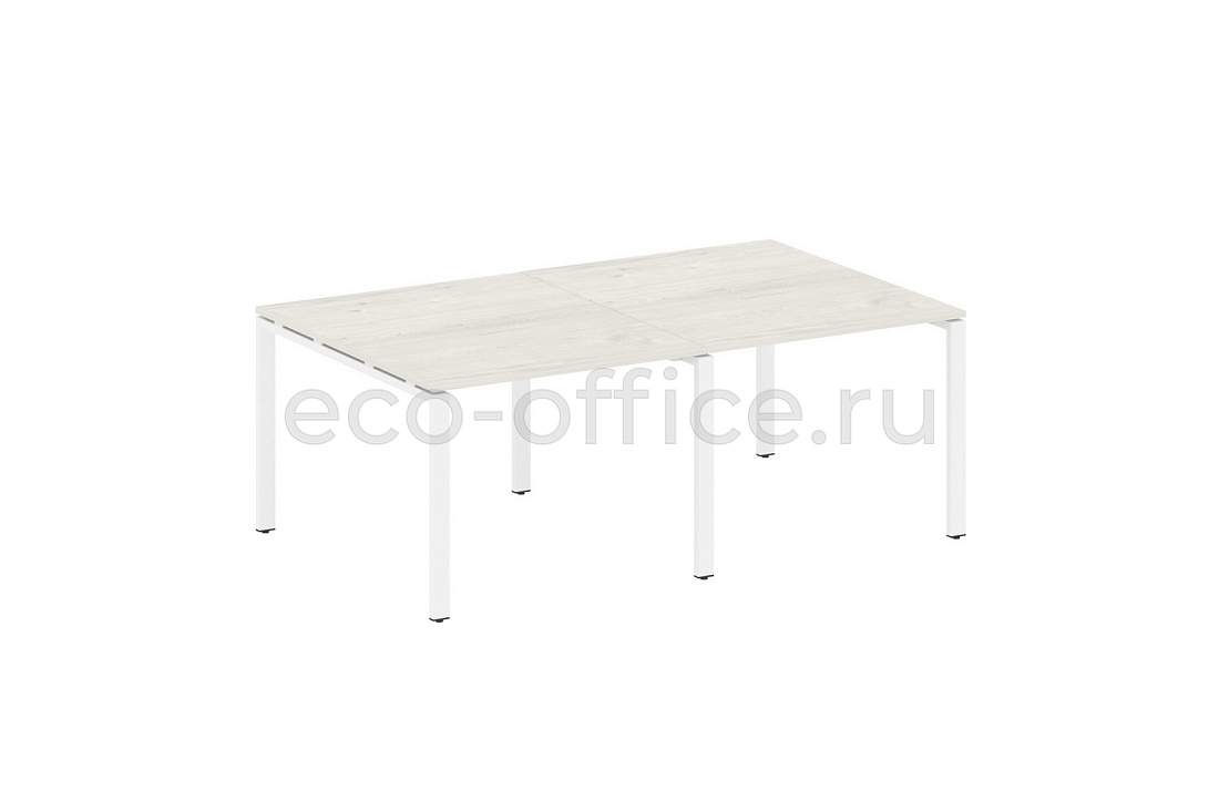 Стол переговорный (2 столешницы) METAL SYSTEM STYLE БП.ПРГ-2.1 Дуб Наварра / Белый металл  стоимость