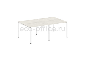 Стол переговорный (2 столешницы) METAL SYSTEM STYLE БП.ПРГ-2.1 Дуб Наварра / Белый металл фото