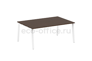 Стол переговорный (1 столешница) METAL SYSTEM STYLE БА.ПРГ-1.5 Венге Цаво / Белый металл фото