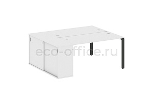 Рабочая станция с опорным шкафом-купе METAL SYSTEM STYLE БП.РС-СШК-1.3 Белый / Антрацит металл фото