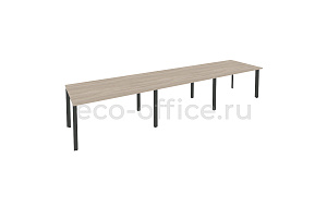 Стол переговорный (3 столешницы) ONIX O.MP-PRG-3.3 Дуб Аттик / Антрацит металл фото