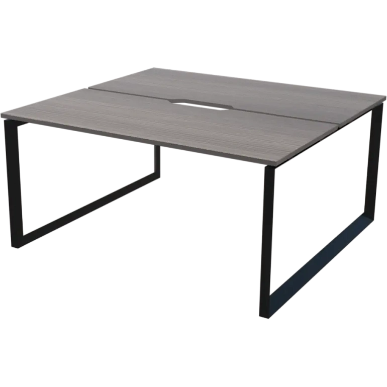 бенч двойной на 2 рабочих места на металлокаркасе protech нтмп.о.б2-160 лиственница/антрацит фото