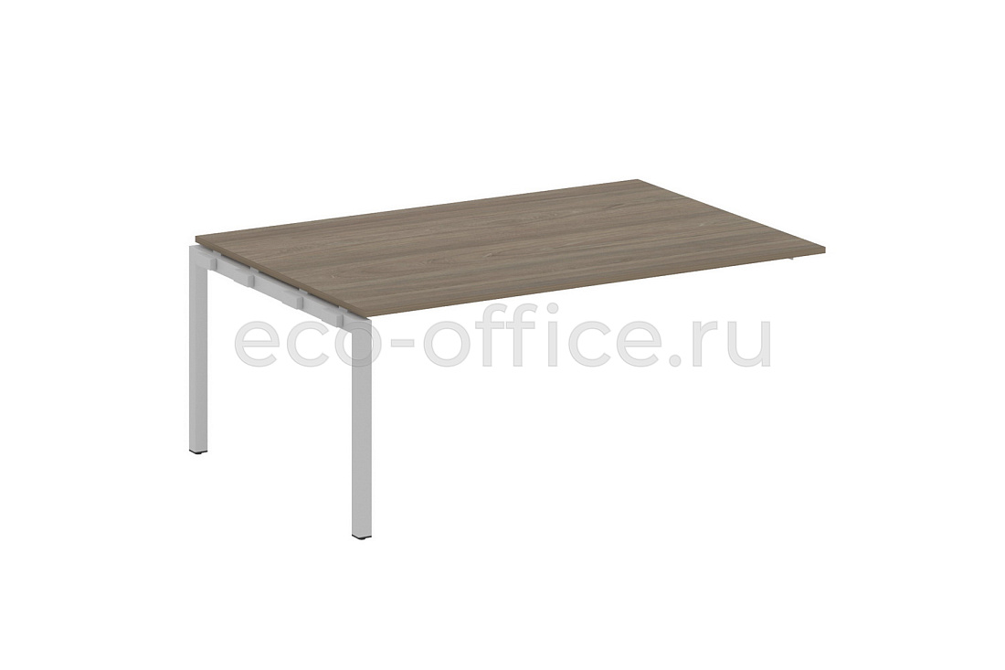 Проходной наборный элемент переговорного стола METAL SYSTEM QUATTRO 5x5 50БП.ППРГ-5 Вяз Благородный / Серый металл  стоимость