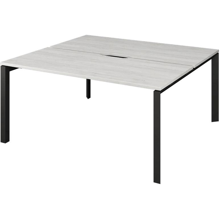 бенч двойной на 2 рабочих места на металлокаркасе protech нтмп.п.б2-120 сосна винтер/антрацит фото