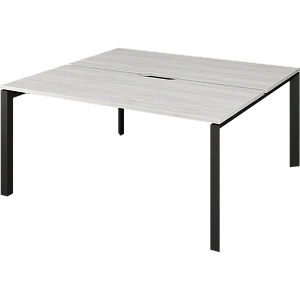 Бенч двойной на 2 рабочих места на металлокаркасе Protech НТМП.П.Б2-120 Сосна винтер/Антрацит фото