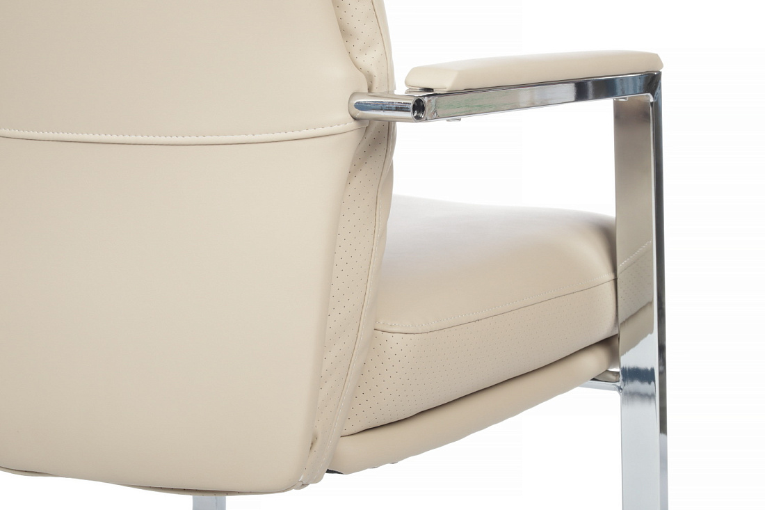 конференц-кресло rv chair leon-sf d916 кремовая экокожа фото