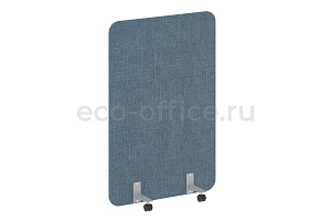 Перегородка на металлических опорах, на роликах R-LINE SOFT AP.R-100-150 Рогожка Romeo 01 / Серый металл фото