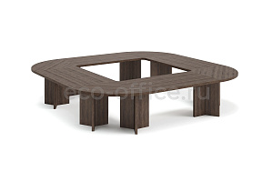 Стол переговоров LAVA Conference table 360x360 Табак фото
