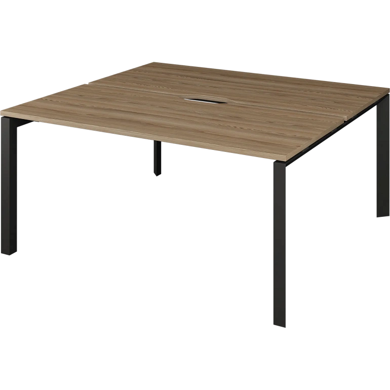 бенч двойной на 2 рабочих места на металлокаркасе protech нтмп.п.б2-160 дуб сафари/антрацит фото