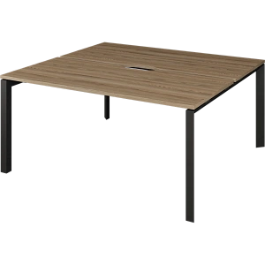 Бенч двойной на 2 рабочих места на металлокаркасе Protech НТМП.П.Б2-120 Дуб сафари/Антрацит фото