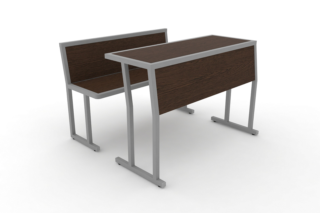 Комплект для первого ряда DESK DKN-1100SPL Венге / Серый Металл  стоимость