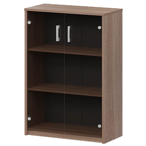 Стеллаж средний с тонированным стеклом Protech А-304/А-стл304тон Темный шимо фото