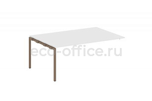 Проходной наборный элемент переговорного стола METAL SYSTEM QUATTRO 4x4 40БП.ППРГ-5 Белый / Мокко металл фото