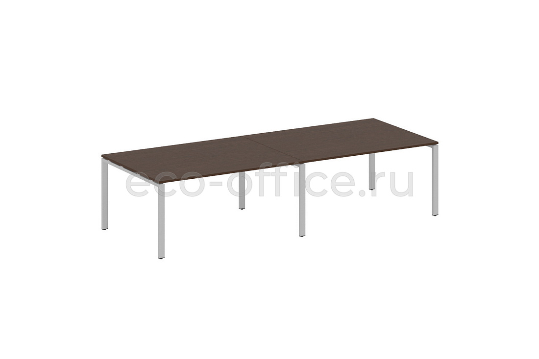 Стол переговорный (2 столешницы) METAL SYSTEM STYLE БП.ПРГ-2.4 Венге Цаво / Серый металл  стоимость
