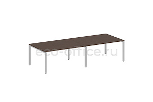 Стол переговорный (2 столешницы) METAL SYSTEM STYLE БП.ПРГ-2.4 Венге Цаво / Серый металл фото
