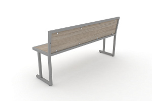 Скамья учебная трёхместная DESK DK-1500L Дуб Аттик / Серый металл фото