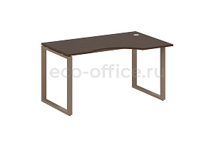 Стол криволинейный правый METAL SYSTEM STYLE БО.СА-2 (R) Венге Цаво / Мокко металл фото