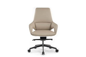 Кресло руководителя RV Design AURA-M FK005-B Светло-бежевая кожа фото