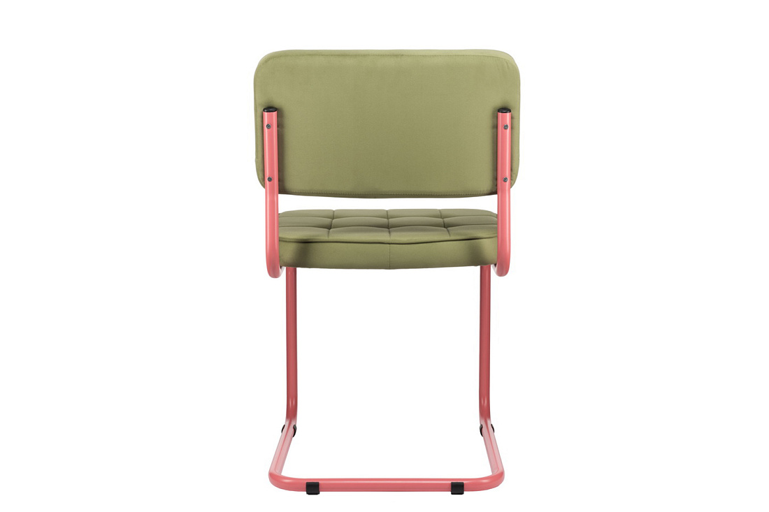 комплект конференц-кресел eco-chair colombo comfort clm-05 оливковый велюр / винтажная роза металл фото