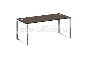 Стол рабочий руководителя METAL SYSTEM DIRECT БО.СРР-5.8 Венге Цаво / Нержавеющая сталь фото