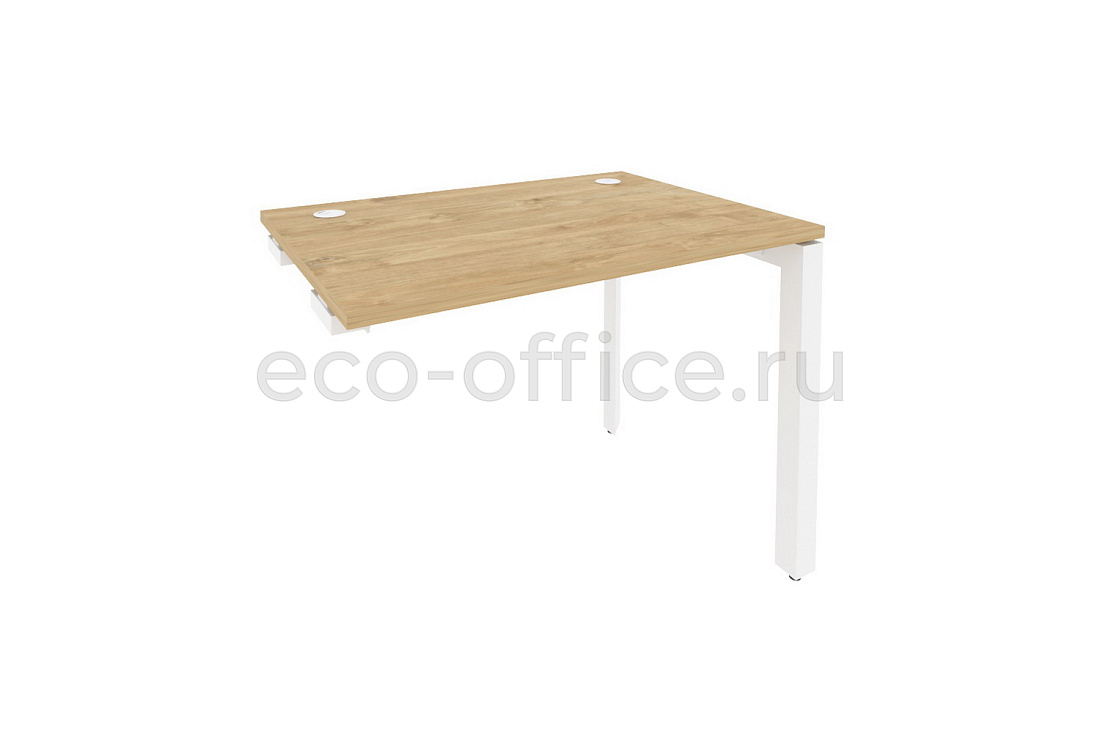 Стол-приставка на П-образном м/к к опорным элементам ONIX O.MP-SPR-1.7 Тиквуд Светлый / Белый металл  стоимость