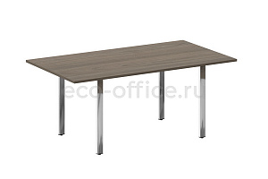 Стол переговорный METAL SYSTEM DIRECT БП.ПРГ-180 Вяз Благородный / Нержавеющая сталь фото