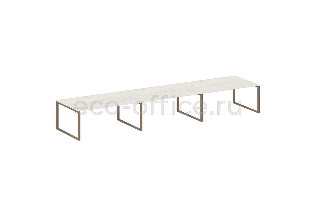 Стол переговорный (3 столешницы) METAL SYSTEM STYLE БО.ПРГ-3.5 Дуб Наварра / Мокко металл  стоимость
