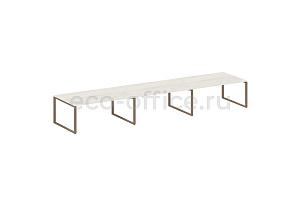 Стол переговорный (3 столешницы) METAL SYSTEM STYLE БО.ПРГ-3.5 Дуб Наварра / Мокко металл фото