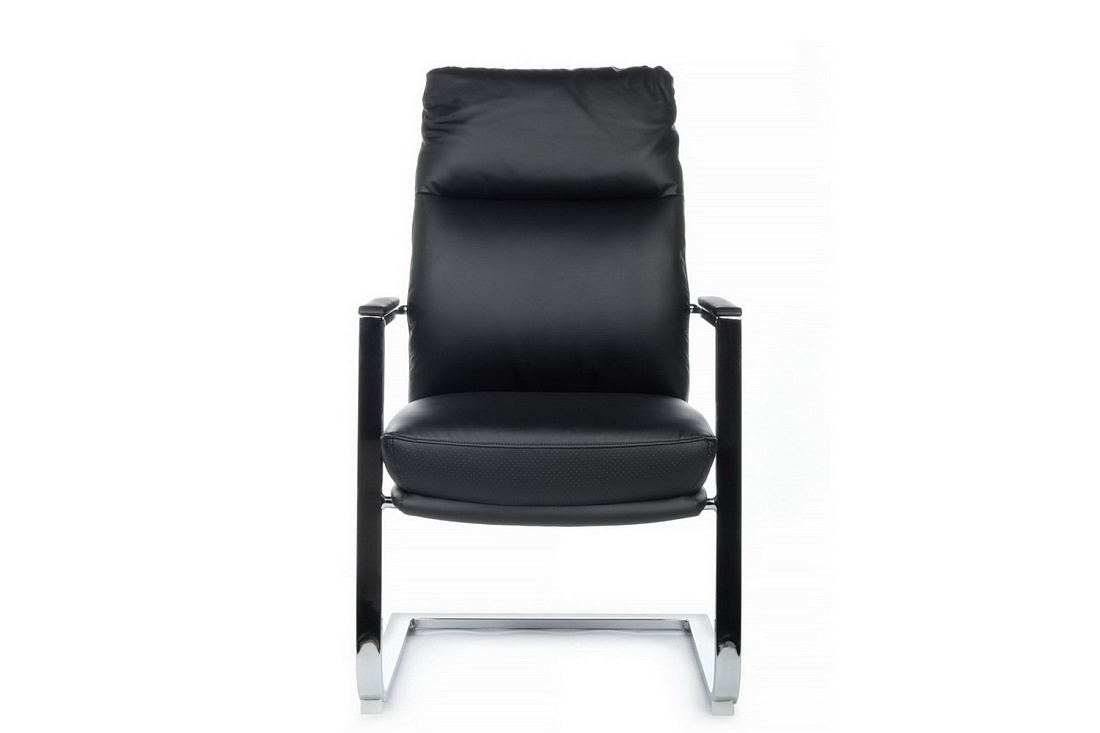конференц-кресло rv chair leon-sf d916 чёрная экокожа фото