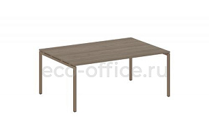 Стол переговорный (1 столешница) METAL SYSTEM QUATTRO 4x4 40БП.ПРГ-1.5 Вяз Благородный / Мокко металл фото