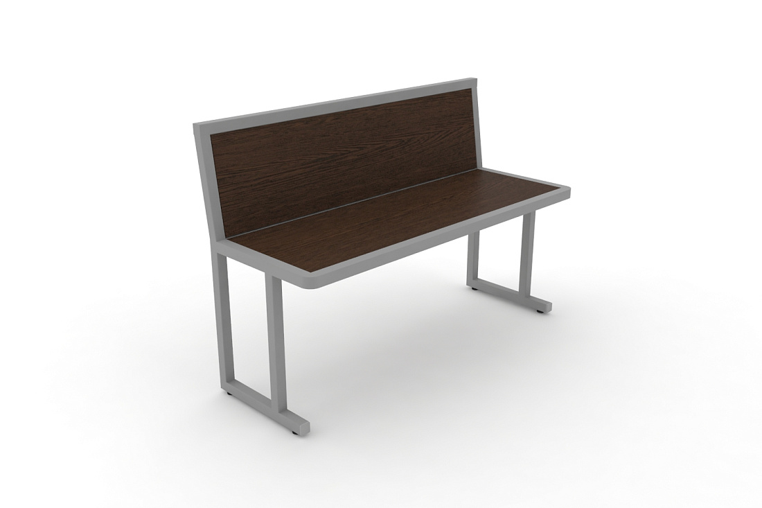 Скамья учебная двухместная DESK DK-1100L Венге / Серый Металл  стоимость