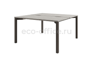 Стол-тандем на металлокаркасе SOLUTION D-41 Бетон Чефалу / Трюфель фото