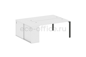 Рабочая станция с опорным шкафом-купе METAL SYSTEM STYLE БП.РС-СШК-1.4 Белый / Антрацит металл фото