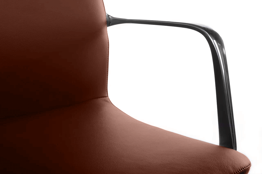 Конференц-кресло RV Design PLAZA-M FK004-B12 Светло-коричневая кожа  стоимость