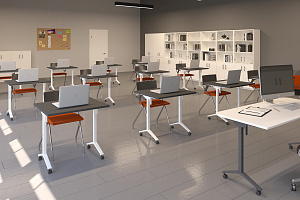 Мобильные и складные столы-трансформеры МОБИ Графит фото